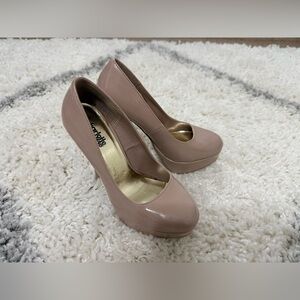 Charlotte Russe Blush Patent Platform Pumps